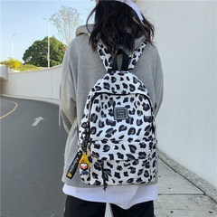 Korean leopard print backpack all-match light travel small backpack