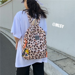 Korean leopard print backpack allmatch light travel small backpackpicture64