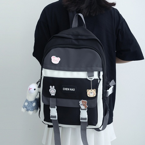 Mochila de estilo coreano para niñas, mochila de gran capacidad para estudiantes de secundaria's discount tags