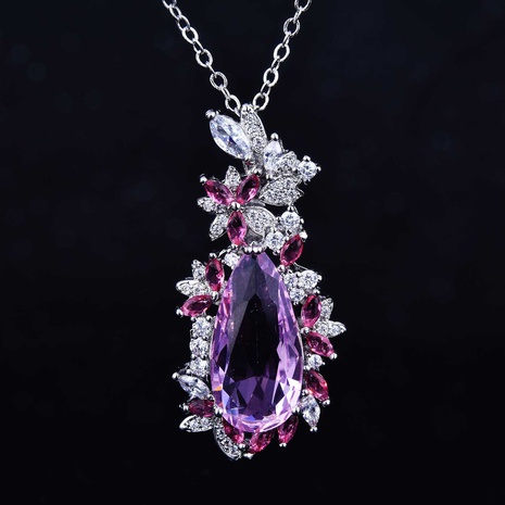 mode papillon morganite pendentif lumière luxe plein diamant boucle d'oreille pendentif en gros's discount tags
