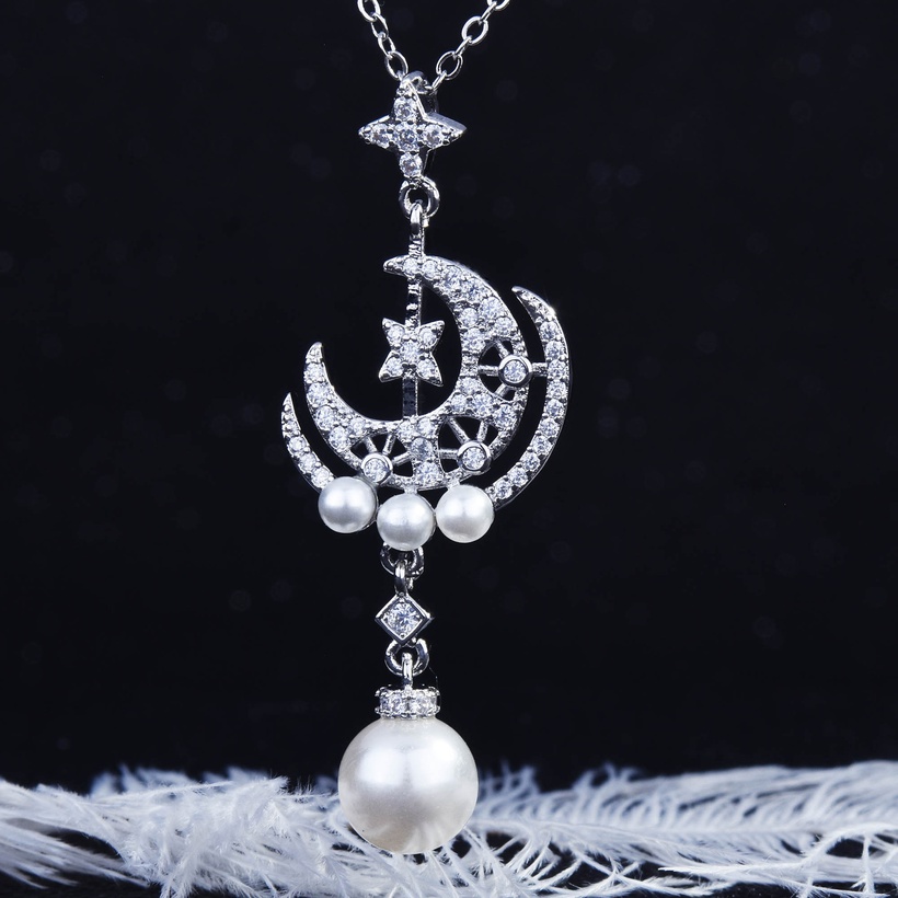 Bijoux Fantaisie Parures Bijoux | Nouveau Collier Perle Toile Lune Perle Mtore Lune Boucles D39oreilles Ensemble De Bijoux De Mode - VZ00976
