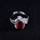 classic temperament red ring European and American microinlaid zircon fashion ringpicture10