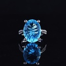 crossborder imitation sapphire European and American blue ring amethyst color zircon copper ringpicture12