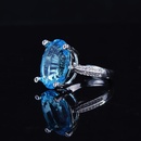 crossborder imitation sapphire European and American blue ring amethyst color zircon copper ringpicture13