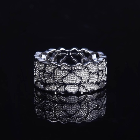 motif de palais rétro dentelle anneau fermé creux personnalité créative's discount tags
