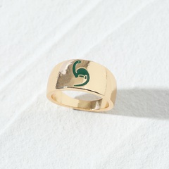 European and American fashion jewelry dripping oil dinosaur retro ring simple ring