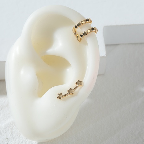 Boucles d'oreilles clip d'oreille étoile bijoux de mode européens et américains boucles d'oreilles unilatérales's discount tags