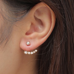 Bijoux de boucles d'oreilles européennes et américaines simples boucles d'oreilles avant et arrière boucles d'oreilles minimalistes