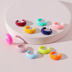 European and American Fashion Jewelry Color Threaded Resin Ring Set