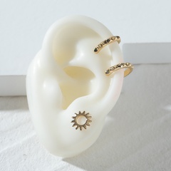 European and American fashion jewelry simple metal earrings ear clip set unilateral earrings