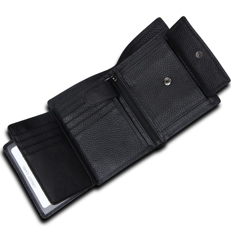 Moda cepillo antirrobo billetera de cuero anti-RFID billetera vertical multifuncional's discount tags