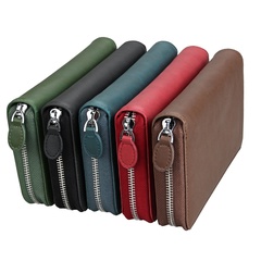 Wallet Card Holder Versatile Bag RFID Men's Genuine Leather Large Capacity Women's Long Zip Organ Card Holder Multiple Card Slots