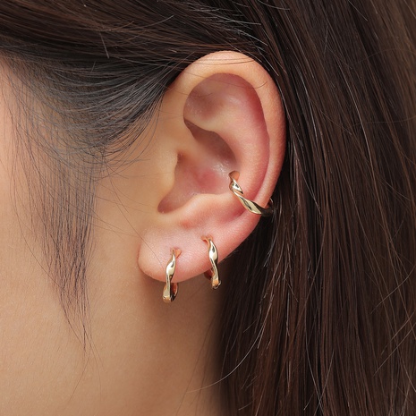 bijoux fantaisie simple ligne simple unilatérale boucles d'oreilles clip boucles d'oreilles asymétriques's discount tags