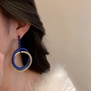 exaggerated Klein blue geometric circle earrings ins fashion temperament niche earrings wholesalepicture11