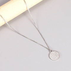 L01 Wholesale Korean Style Simple Fashion Love Letter Pendant Silver Necklace Titanium Steel Can Be One Piece Dropshipping