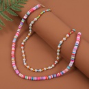 Bohemian Handmade Polymer Clay Pearl MultiLayer Necklace for Women Ins Europe and America Creative Personality Woven Pendant Jewelrypicture11