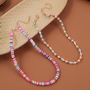 Bohemian Handmade Polymer Clay Pearl MultiLayer Necklace for Women Ins Europe and America Creative Personality Woven Pendant Jewelrypicture12