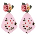 INS Internet Celebrity Geometric Acrylic Flower Earrings European and American Creative Unique and Exquisite Printing Eardrop Jewelrypicture12