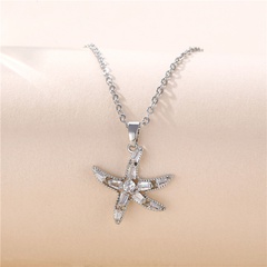 jewelry starfish necklace Korean temperament zircon star pendant clavicle chain