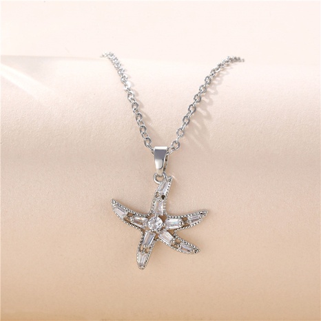 bijoux collier étoile de mer tempérament coréen zircon pendentif étoile chaîne de la clavicule's discount tags