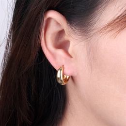 water drop circle earrings temperament design sense ear ring simple copper goldplated ear buckle wholesalepicture12