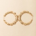 simple fashion OL style jewelry alloy bamboo earrings golden geometric plain hoop earringspicture12