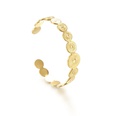 Franais simple rtro rond connect motif d39ouverture bracelet ouvert bijoux  main en acier inoxydablepicture14
