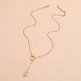 personality fashion simple design circle tassel full diamond heart pendant necklacepicture11