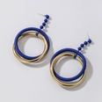 exaggerated Klein blue geometric circle earrings ins fashion temperament niche earrings wholesalepicture15