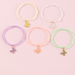 Korean style personalized miyuki bead butterfly pendant bracelet wholesale