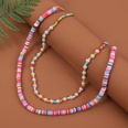 Bohemian Handmade Polymer Clay Pearl MultiLayer Necklace for Women Ins Europe and America Creative Personality Woven Pendant Jewelrypicture14