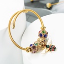 jewelry alloy gold adjustable bee bracelet diamond ballpicture24
