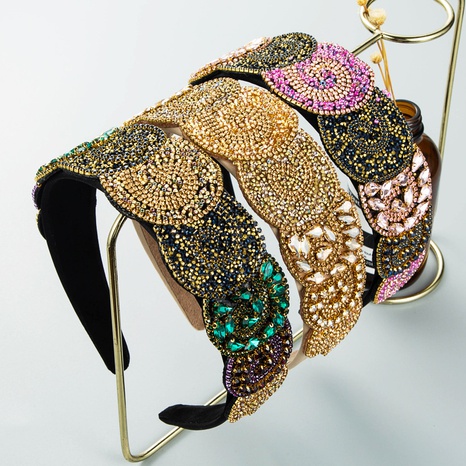 diadema de diamantes de imitación de color de moda accesorios para el cabello de lados anchos's discount tags