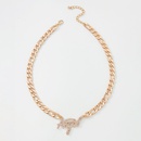 Fashion Thick Chain Necklace Simple Single Layer Necklace Full Rhinestone Retro Necklacepicture13