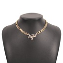 Fashion Thick Chain Necklace Simple Single Layer Necklace Full Rhinestone Retro Necklacepicture15