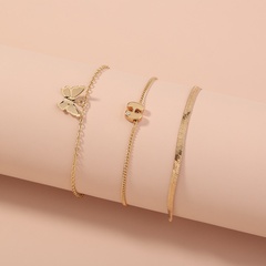Korean version of multi-layer personality letter H bracelet simple butterfly trend jewelry