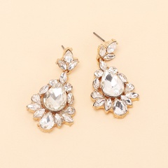 European and American new transparent rhinestone earrings fashion earrings