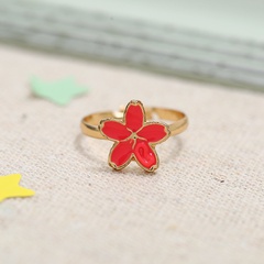 Cross-Border Hot Accessories European and American Simple Flower Alloy Ring Stylish Opening Adjustable Bracelet Index Finger Ring
