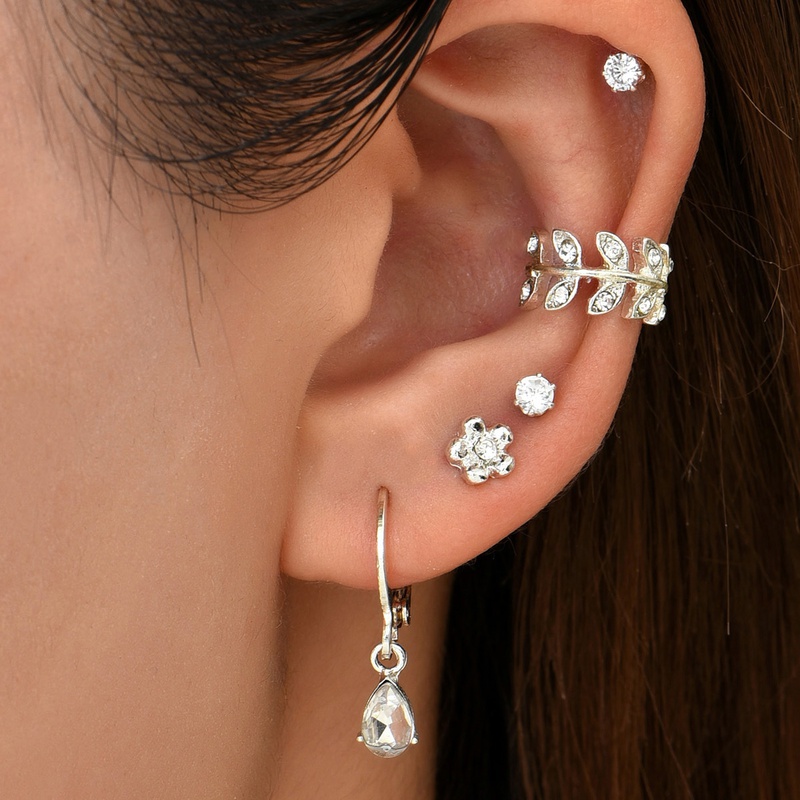European and American fashion geometric ear clip combination new jewelry