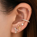 European and American fashion snake full diamond ear clip new earrings wholesalepicture5