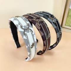 European and American fashion rhinestone headband simple lattice chain headband