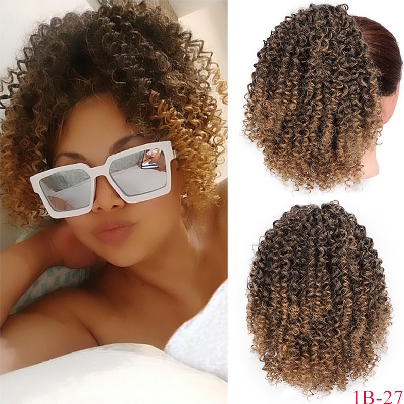 Europische und amerikanische Percke Damen kleine lockige Haare Afro Percken Grohandel
