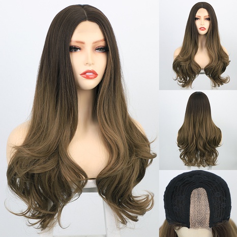 Perruques Perruques de dames européennes et américaines Petites perruques de coiffures de cheveux longs et bouclés NHDSX470072's discount tags