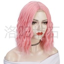 Percken Europische und amerikanische Damen Percken kleine Spitze Front Spitze Chemiefaser Kopf bedeckung rosa Wasserwellen kurze lockige Haare wigspicture9