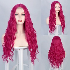 Wigs European and American women's wigs small lace long curly hair water ripples headgear