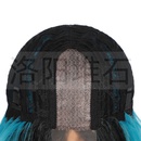Mode dames perruque longue ligne droite coiffures en fibre chimique avant de lacet perruques en grospicture13
