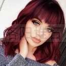 European and American Ladies Wig Short Curly Hair Wine Red Bangs Wigs Womens Shoulder Curly Hair Korean Style Spot One Piece Dropshippingpicture7