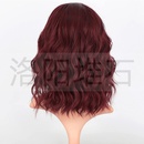 European and American Ladies Wig Short Curly Hair Wine Red Bangs Wigs Womens Shoulder Curly Hair Korean Style Spot One Piece Dropshippingpicture9