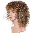 Fashion ladies chemical fiber wig golden wig small curly short curly hair chemical fiber headgearpicture10