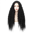 European and American ladies wigs long curly hair lace wig small volume headgear wigpicture16